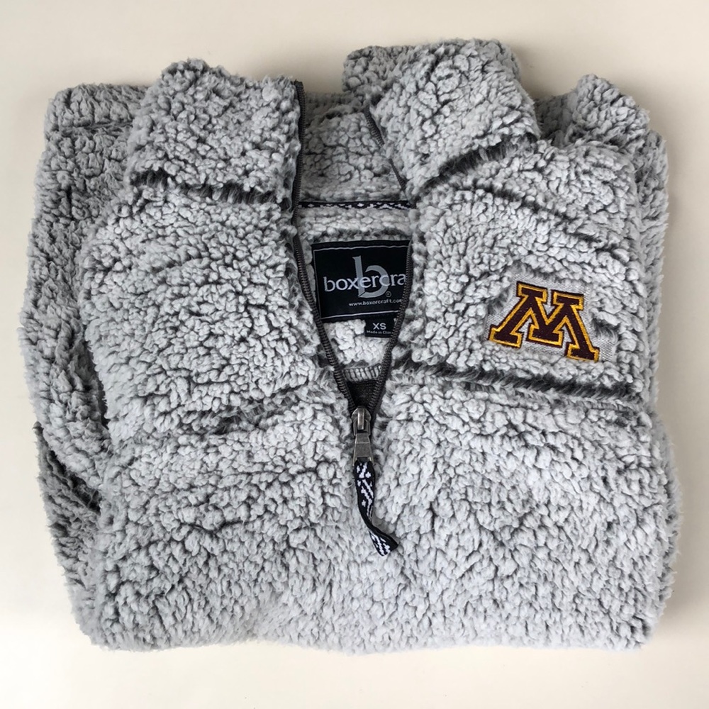 University of Minnesota fuzzy quarter zip